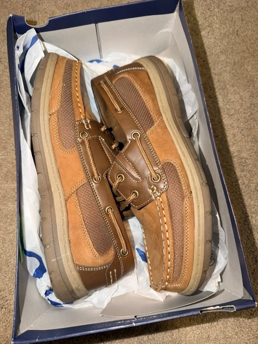 Croft & Barrow Men's Leather Loafers / Boat Shoes - Size 10